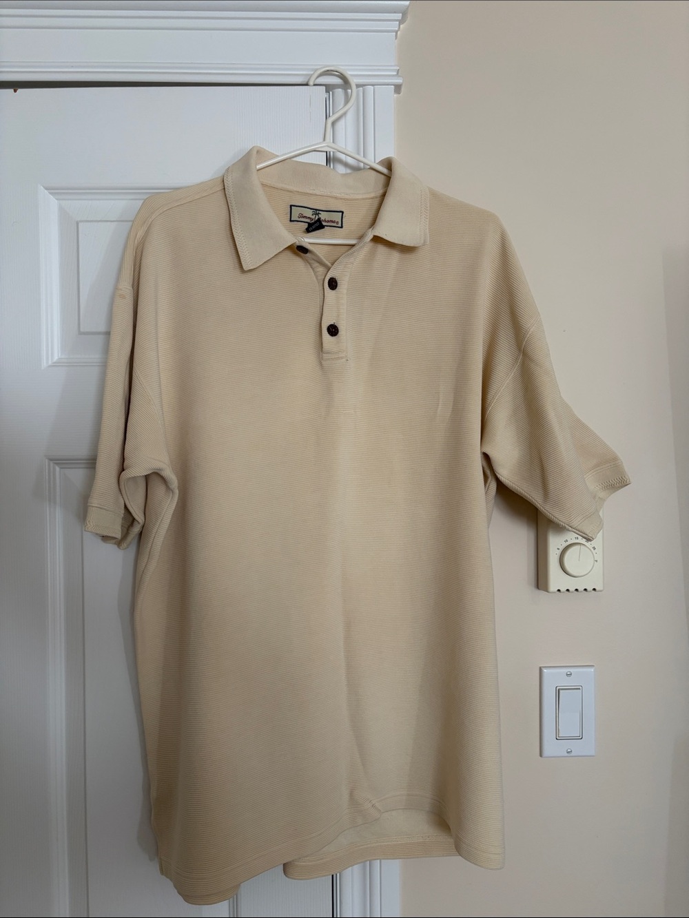Tommy Bahama Light Beige Short-Sleeve Polo